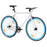 Homgoday Fixed Gear Bike White and Blue 700c 55 cm Bicycles Sporting Goods