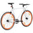 Rantry Fixed Gear Bike White and Orange 700c 59 cm Bicycles