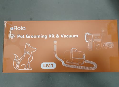 Afloia Dog Grooming Kit - Vacuum, Clippers, Brush, 6 Tools, Low Noise