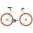 Rantry Fixed Gear Bike White and Orange 700c 59 cm Bicycles