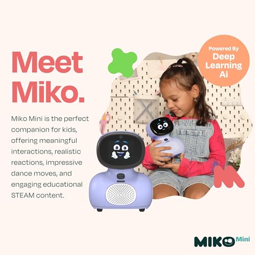 Miko Mini AI Robot - STEAM Learning, Games, Dance, Gift for Kids 5+