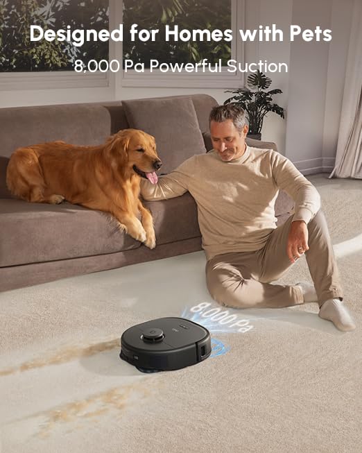 eufy X10 Pro Omni Robot Vacuum, 8000Pa, Self-Emptying & Auto Mop Wash