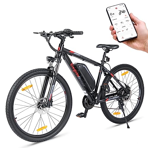 Eleglide M2 Electric Bike, 27.5''/29'' Electric Bicycle for Adults, E Mountainbike, 36V 15Ah Removable Battery,Max Range 125KM, Dual Hydraulic Disk Brake, Shimano 24 Speed, APP (Inches, 29)