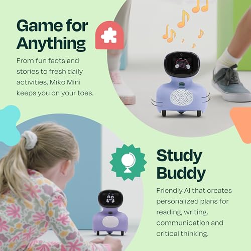 Miko Mini AI Robot - STEAM Learning, Games, Dance, Gift for Kids 5+