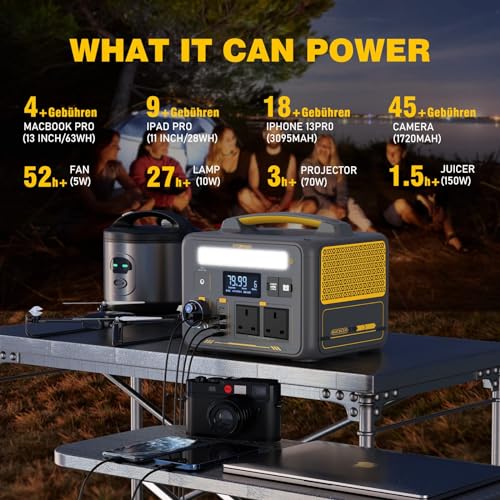 VTOMAN Jump 600X Power Station, 600W, 299Wh Solar Generator, PD60W