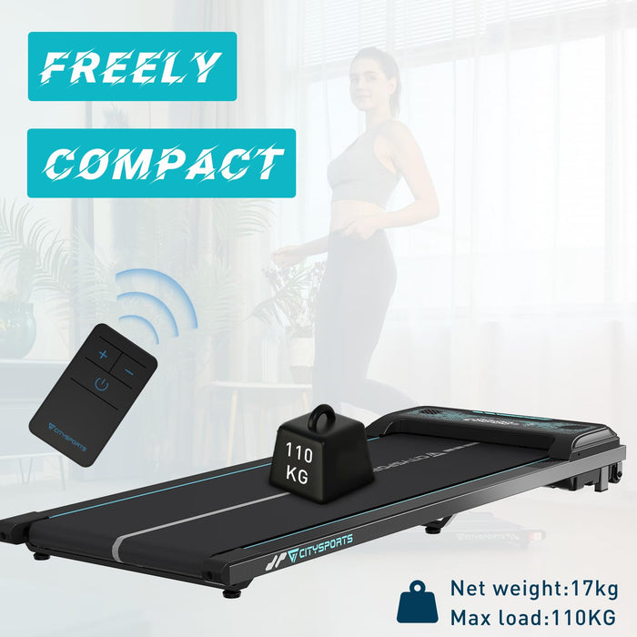 HomeFitnessCode Walking Pad Treadmill, 2.5HP, LED Display, Remote Control