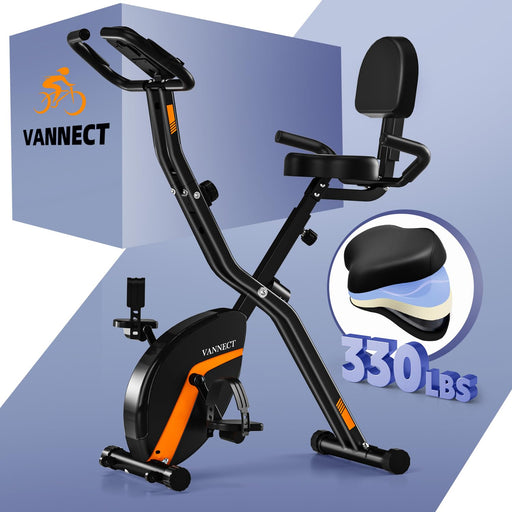 2025 Foldable Exercise Bike, Magnetic Resistance, LCD, Heart Rate Sensor