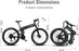 SAMEBIKE Folding Electric Bicycle for Adults With 48V10.4AH Removable Battery 26 Inch Folding Electric Mountain Bikes with 21 Speed Gears (White)