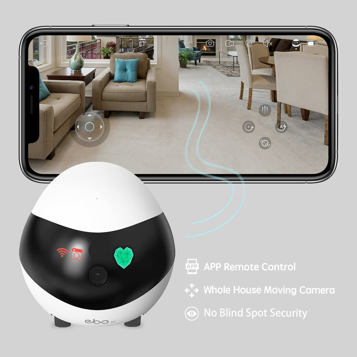 Enabot Home Security Camera - Self-Charging, Night Vision, 16GB SD, App