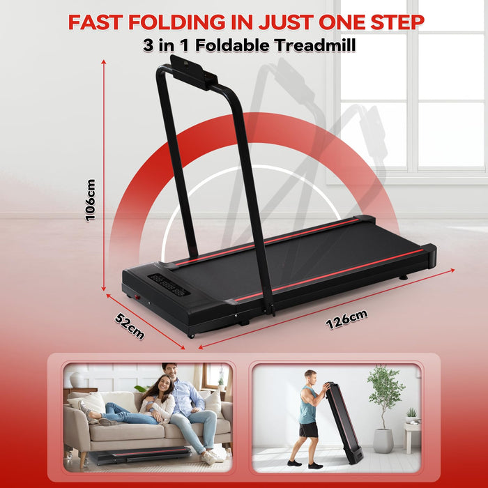 Sperax Walking Pad Treadmill, Foldable, Under Desk, LED Display, Remote