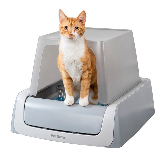 PetSafe Scoop Crystal Pro - Automatic Litter Box, 1 Tray, Grey