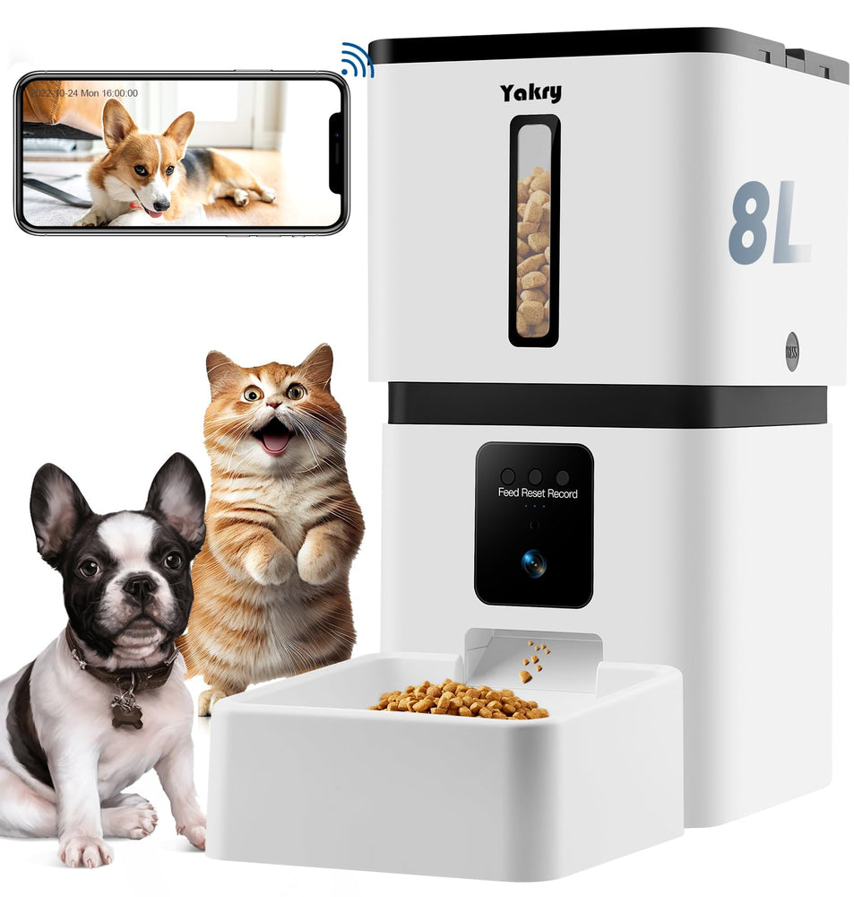 Automatic Dog Feeder - 33 Cups, 5G App Control, HD Camera, Timed Feeding