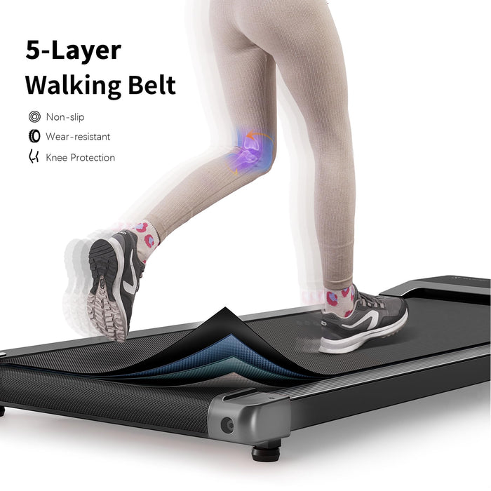 Superun Walking Pad Treadmill, 2.5HP, APP & Remote Control, 136kg Capacity