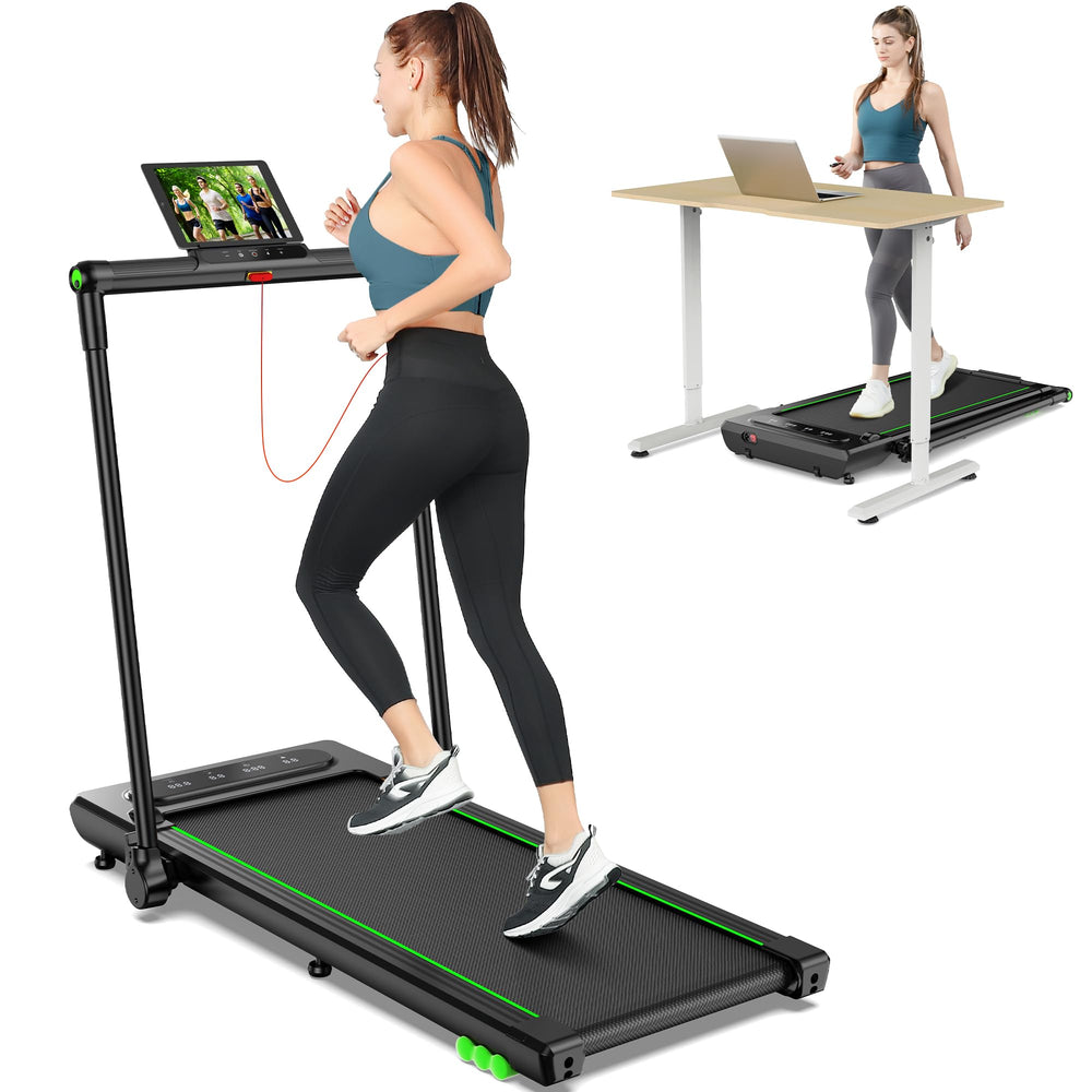 THERUN Folding Treadmill, 2.5HP, 1-12 km/h, LED Display, No Assembly