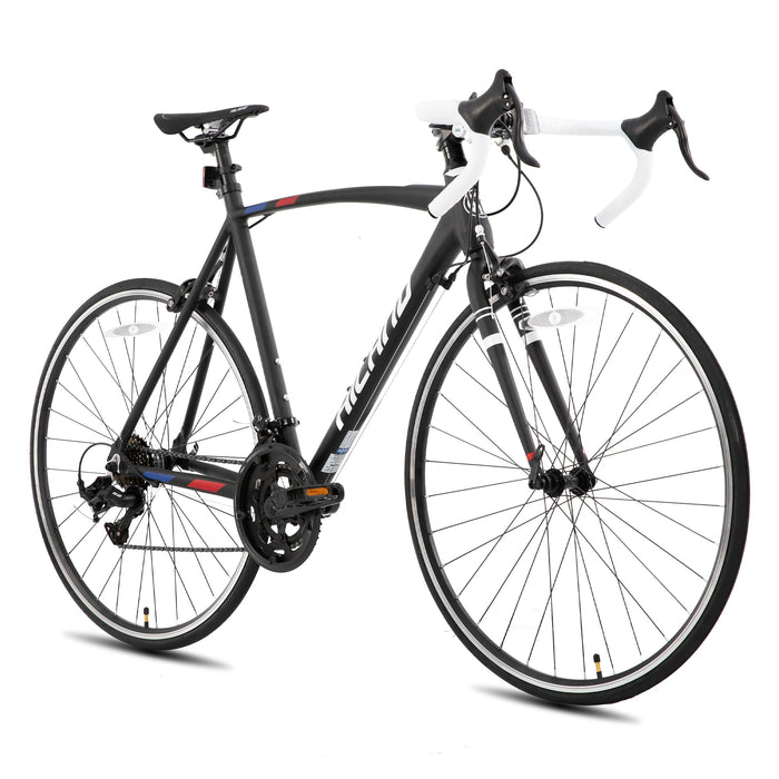 Hiland 28 Inch Road Bike, 14 Speeds, Light Weight Aluminum 530mm Frame 700C Road Bike, 700C Racing Bike for Men Women, Black