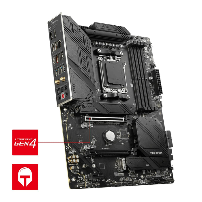 MSI MAG B650 TOMAHAWK WIFI Motherboard, AMD Ryzen 9000 Series, DDR5