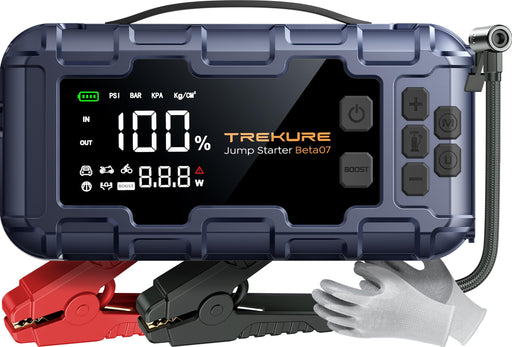 TREKURE 7-IN-1 Jump Starter Power Pack, 160PSI Compressor, 6000A