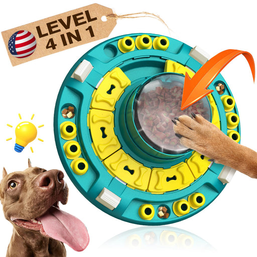 KADTC Level 4 Dog Puzzle Toys - Mental Stimulation, Slow Feeder, 4-in-1