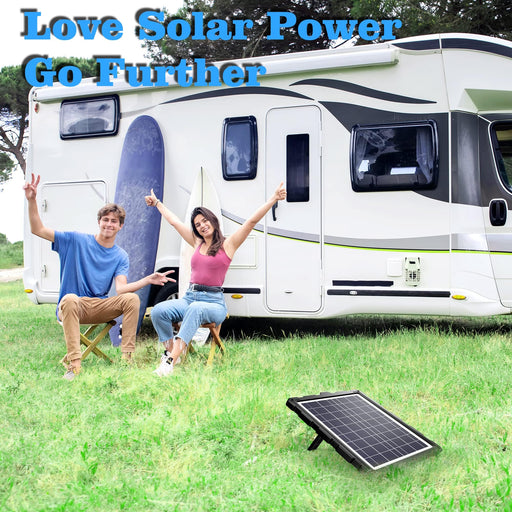 POWOXI 20W Solar Charger - 12V, PWM Controller, Car, RV, Marine